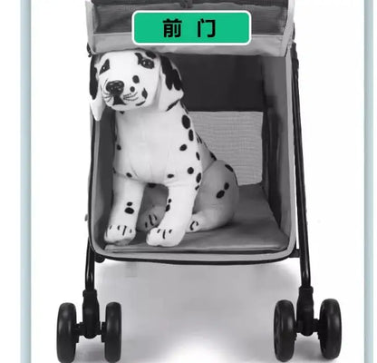 Foldable Outdoor pet travel cart Portable Pet strollers for medium and large dogs cats