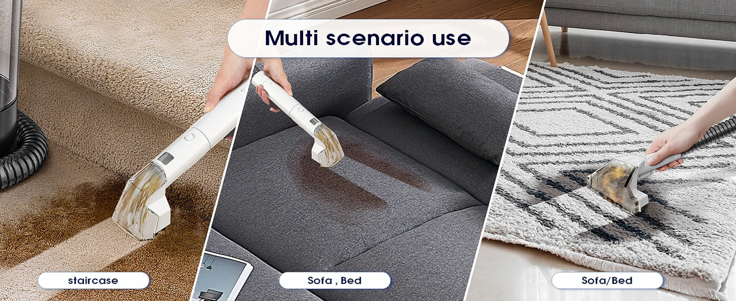 OMESER W07 15KPa Portable Carpet Cleaner Machine 600W Upholstery Cleaner Pet Special Stain Cleaner Powerful for Sofa Car Seat