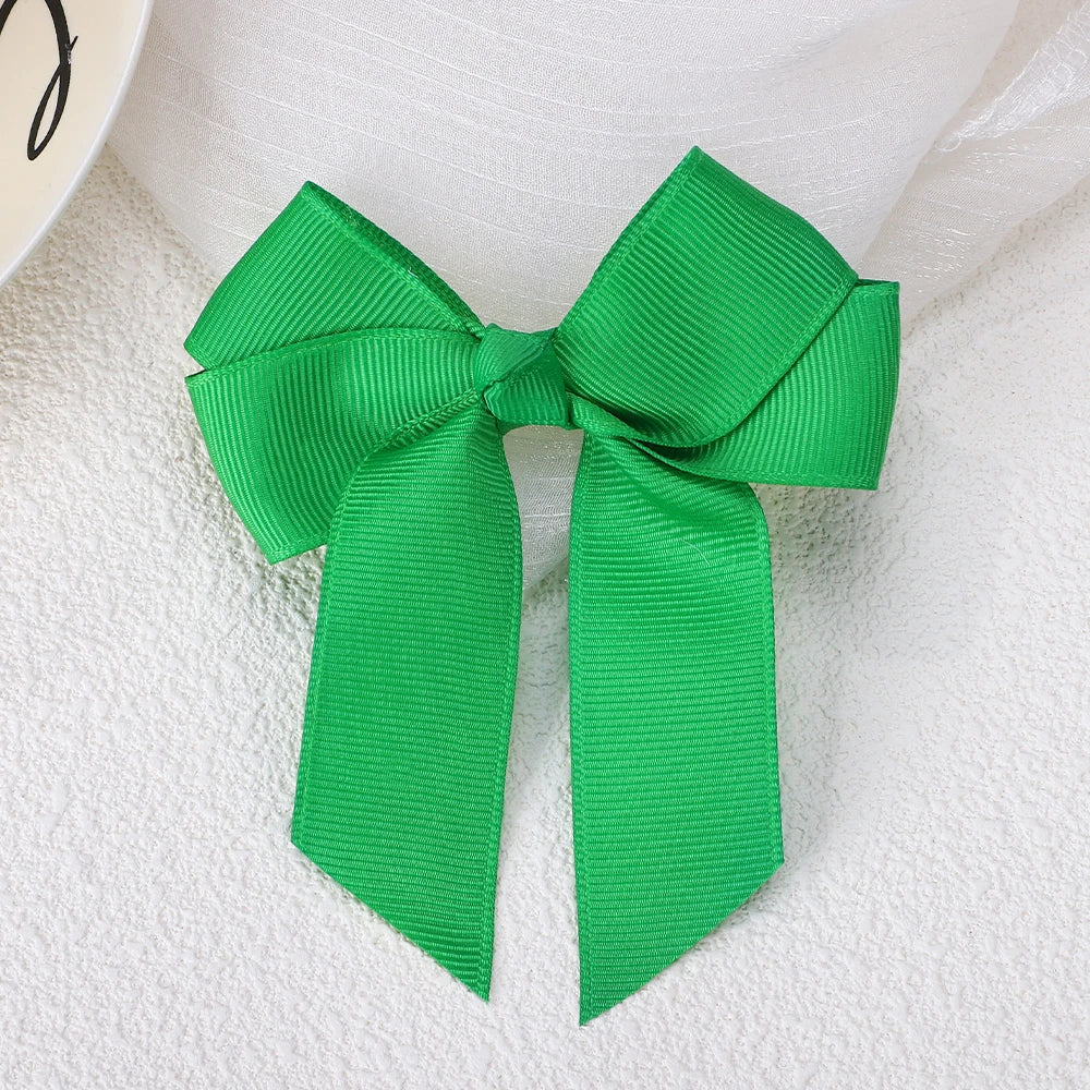 1pcs 3.6'' Solid Color Bowknot Hair Clips For Baby Girls Classic Bows Hairpins Cute Barrettes Headwear Kids Hair Accessories