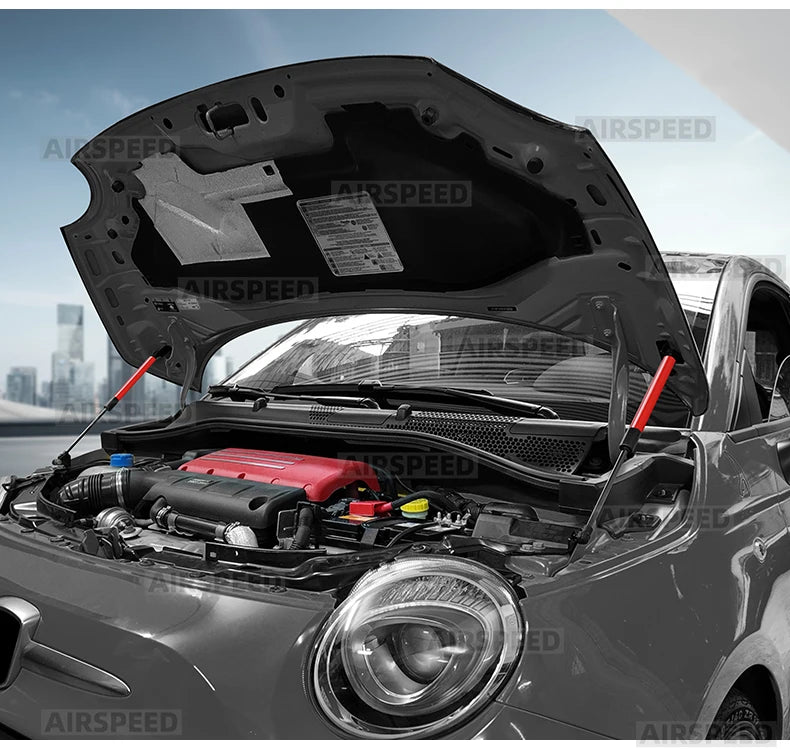 For Abarth 595 695 2012-2024/Fiat 500/500C 08-24/500E 12-19 Front/Rear Trunk Bonnet Gas Struts Hood Lift Supports Shock Rod Arms