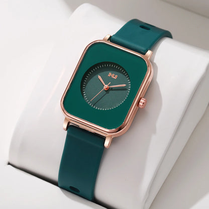 Fashion Rectangle Women Watches Casual Silicone Band Sports Watch Reloj Mujer Girls Clock Gift