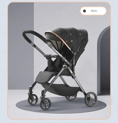 Baby Carriage,Bi-directional ultra lightweight foldable high landscape four wheel shock absorber baby stroller,baby cart