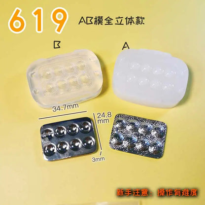 Miniature Food Play Mini Vintage Plate Fruit Plate Dinner Plate Doll House Mini Baking Baking Pan Organizer Jar Silicone Mold
