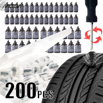 Car Tire Repair Nail Vacuum Tyre Screw Rubber Patch Car Wheel Universal Puncture Repair Kit Car Motorcycle Tubeless Nails Tool