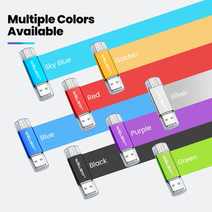 TYPE-C 2-in-1 USB 2.0 Flash Drive 64GB 512MB Real Capacity Memory Stick High Speed for Mobile Phones and Computers Business Gift