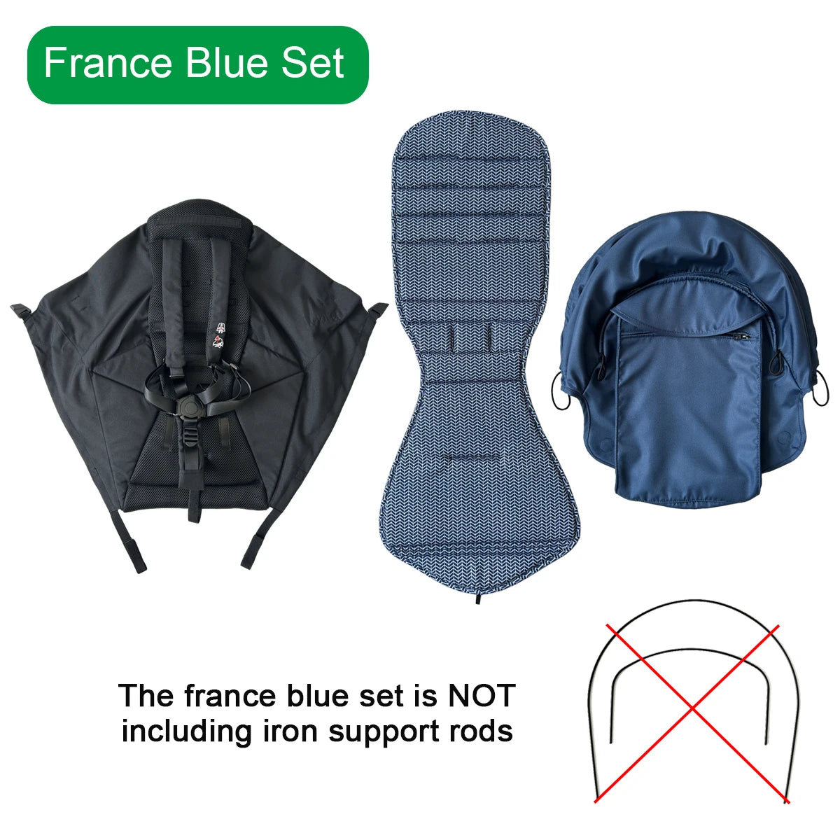 MomTan Stroller Accessories Replacement Set Extended Canopy & Seat Cushion & Seat Base For Babyzen YOYO Series & Stokke YOYO3