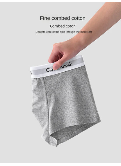 3Pcs Men's Boxer Shorts Cotton Underwear Solid Underpants Sexy Panties Male Breathbale Lingerie Plus Size L-6XL Wholesale Lots