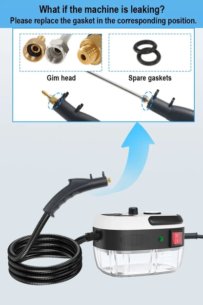 Multifunctional Handheld High Pressure Steam Cleaner Portable Household Steam Machine for Kitchen Hood Home Car Cleaning