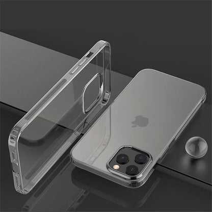 Ultra Thin Clear Silicone Case For iPhone 16 15 14 13 12 11 Pro Xs Max Mini XR X 7 8 6s Plus 6 SE 2020 2022 2016 5 5S Back Cover