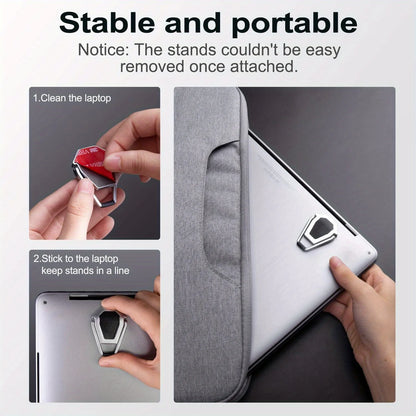 Portable Invisible Laptop Stand, Mini Aluminum Cooling Pad,Computer Keyboard Mount Kickstand, Ergonomic Lightweight Laptop Stand