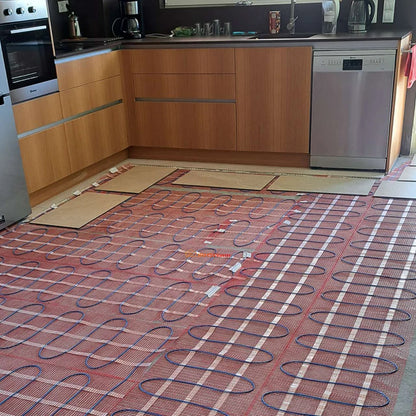 230V 150w/m2 Electric Underfloor Heating Mat Kit Pad System Parts For Bathroom Ceramic Stone Tile Wooden Floor Heated Warming