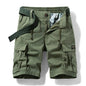 Men Summer New Multi Pockets Cotton Cargo Shorts Men Fashion Solid Quick Dry Joggers Shorts Pants Outdoor Breathable Shorts Male