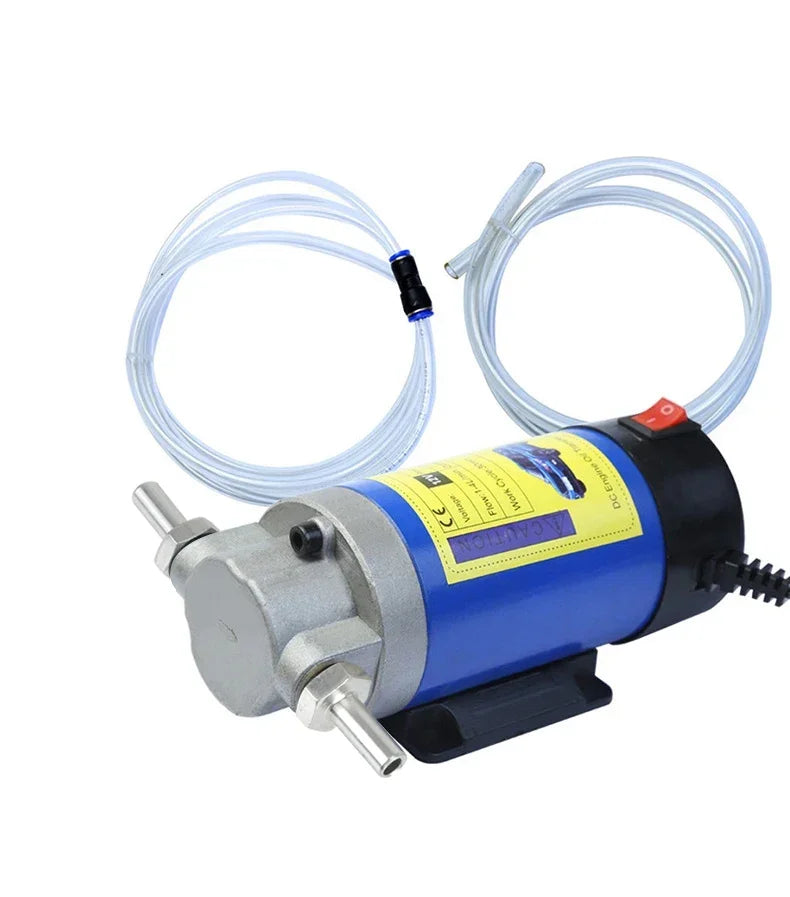 12V/24V Portable Electric Oil Transfer Pump - 1-4L/min Fuel/Diesel Extractor for Car, Boat, Motor - Auto Shutoff Siphon Tool