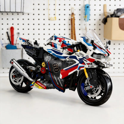 1:8 Motorcycle Building Blocks Set Super Motorbike Model Kit Technical Racing  Assembled Toys Gifts 