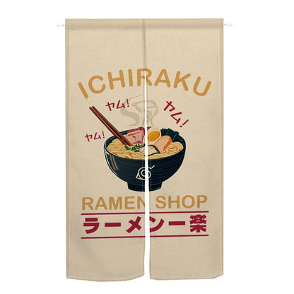 Custom Japanese Resturant Ramen Noren Curtain  Noodles Shop Kitchen Cloth Doorway Curtains Oil Smoke Proof Partition No Punching