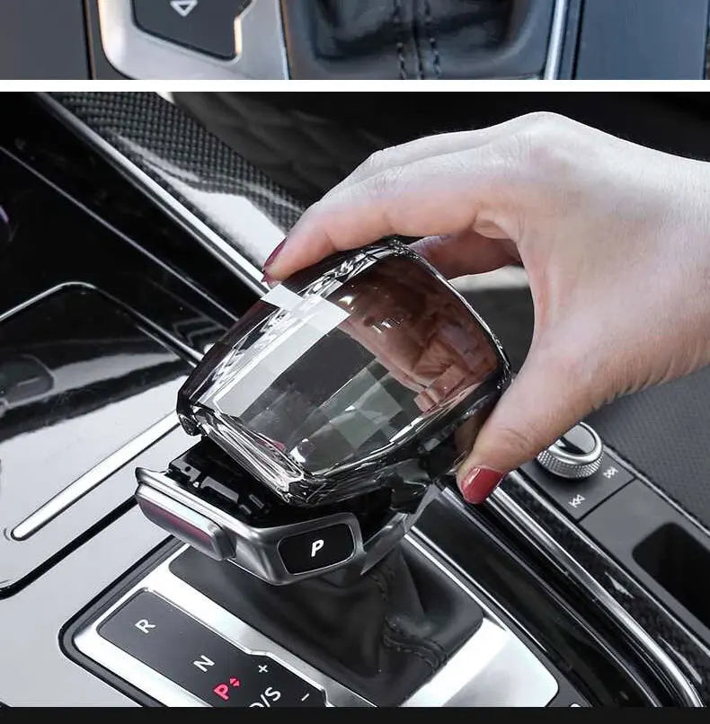 Left-hand drive LHD Crystal Gear Shift Knob Cover for Audi Q7 4M A6 C8 Q8 SQ5 A5 F5 A4 B9 S4 RS5 RS6 A7 4K SQ8 Gear Lever Handle