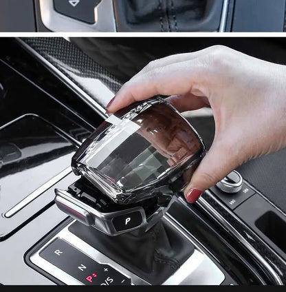 Left-hand drive LHD Crystal Gear Shift Knob Cover for Audi Q7 4M A6 C8 Q8 SQ5 A5 F5 A4 B9 S4 RS5 RS6 A7 4K SQ8 Gear Lever Handle