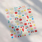 Lovely Animal Graffiti Cat Claw Rabbit Bunny Bear Dog Flower Fruit Dim Sum Candy Sunflower Adhesive 5D Nail Art Stickers Decal