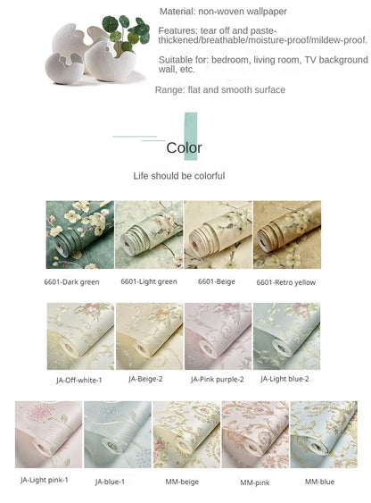 Floral Wallpaper Self-adhesive Warm Girl Bedroom 3d Thickening Wall Decoration Stickers Living Room Restaurant Sofa Background