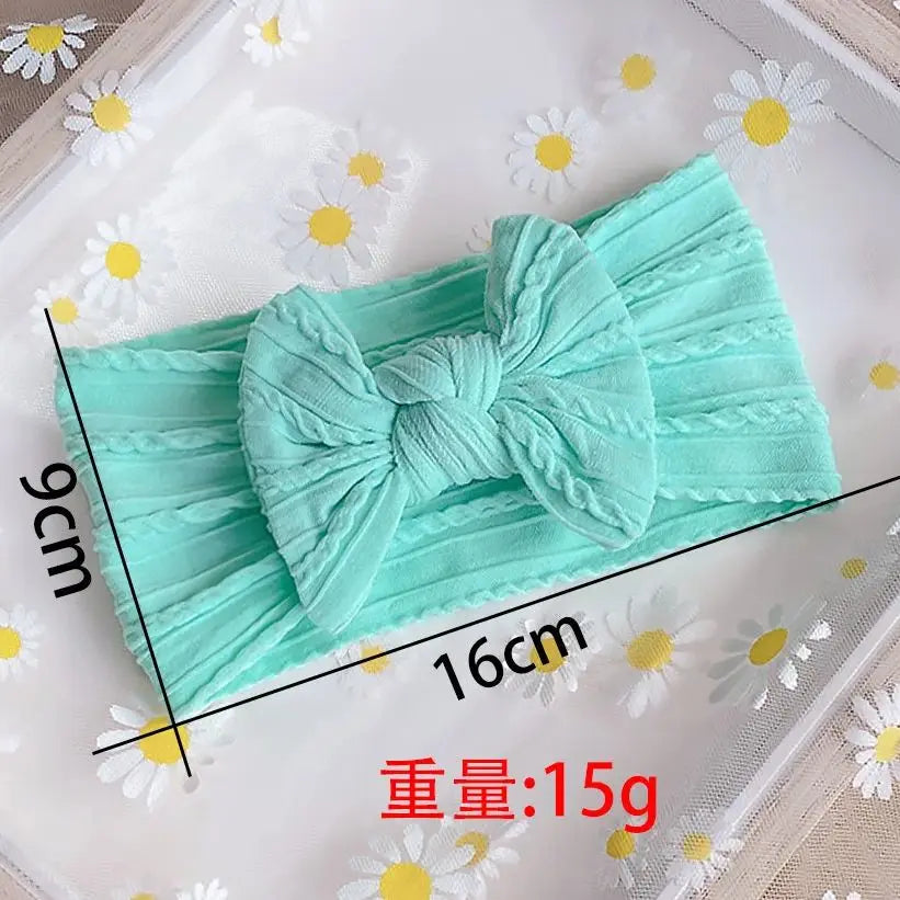 5 Cute Bow Baby Headbands Soft Elastic Hairbands for Girls Newborn Infant Head Scarves Baby Hair Accessories