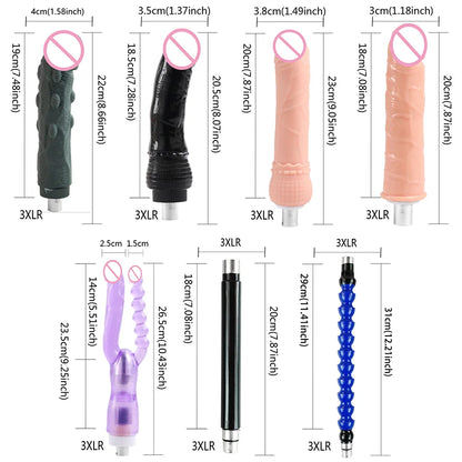 FREDORCH Sex Machines More Attachment Masturbating Pumping Sex Gun Adjustable with Dildo Couples Sex Toy Love Machine for Couple