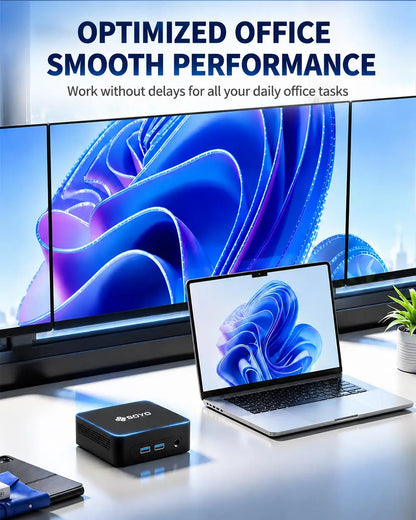 SOYO Mini PC Y5 PLUS Intel I7 4th Gen 4600U 8GB RAM 128GB ROM Windows 11 Pro WiFi BT4.2 Desktop Computer