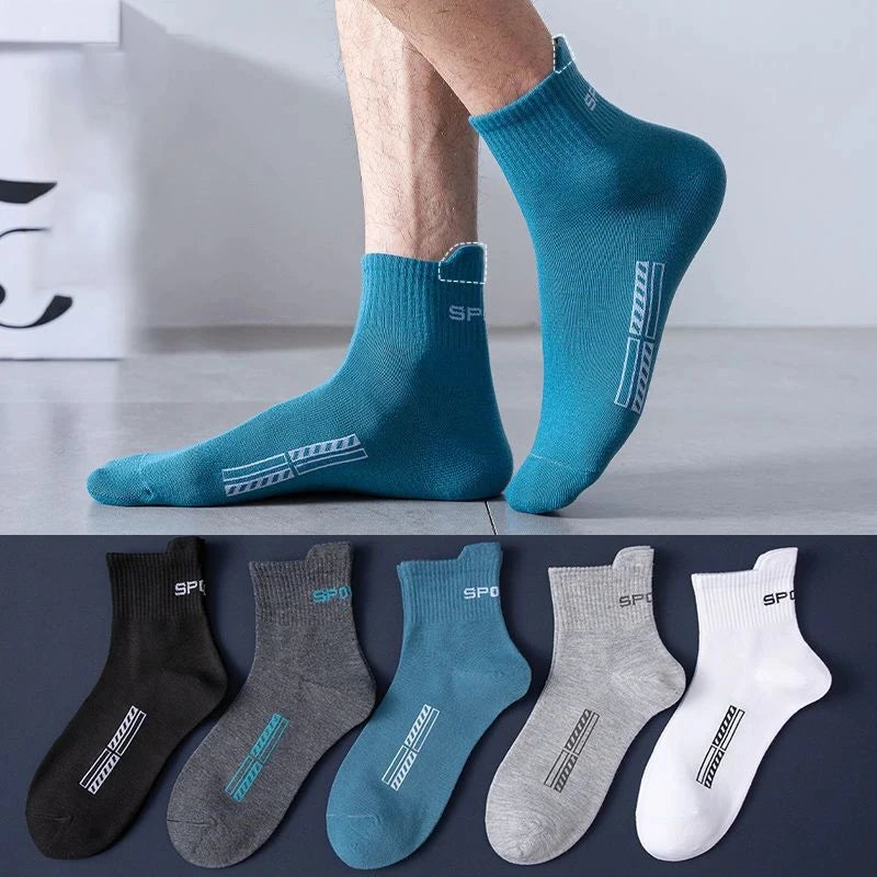 10/20Pairs High Quality Men's Socks Casual Breathable Cotton Man Run Sports Socks Spring Autumn Male Sox Gifts Plus Size 38-45