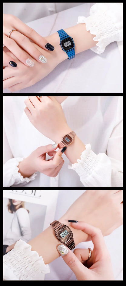 SKMEI 1901 Luxury Women Watches Small Dial Digital Chrono Calendar Watch Waterproof Ladies Wristwatch Clock Montre femme 1620