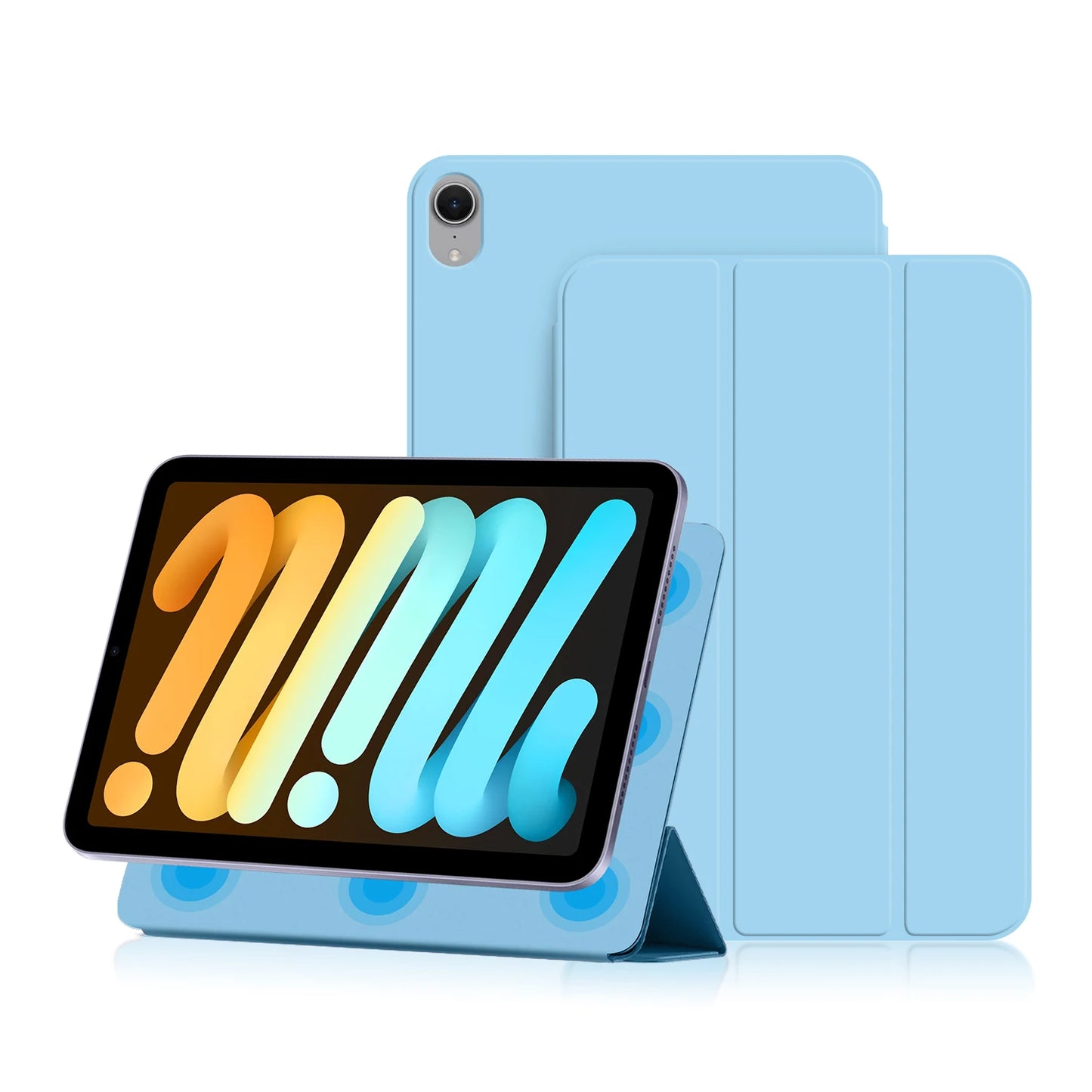 Magnetic Case for iPad Mini A17 Pro Case for iPad Mini 7 8.3 inch Tablet Case Funda For iPad Mini 6 Mini7 Smart Book Cover Folio