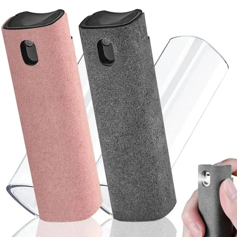 Microfiber Screen Cleaner Spray Bottle Set Mobile Phone Ipad Computer Microfiber Cloth Wipe Iphone Cleaning Glasses Wipes