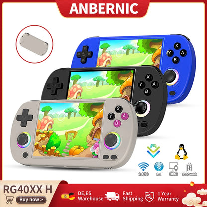 Anbernic RG40XX H Retro Handheld Game Console 4.0" IPS Screen Linux 64-bit RGB Joystick 3200mAh Video Games Player WIFI HDMI Out
