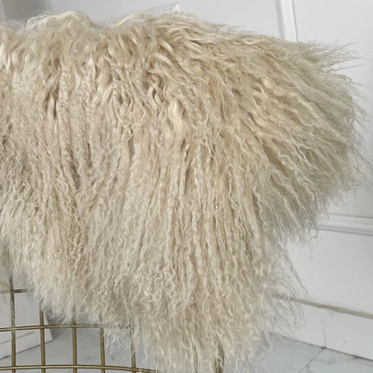 Collarless Tibetan Lamb Fur Coat Genuine Sheep Wool Jacket Natural Sheepskin Coat Luxury New Arrivals Women's Clothing