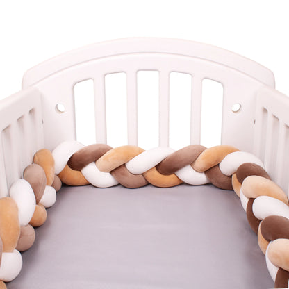1-4M Baby Bumper Bed Braid Knot Pillow Cushion Bumper for Infant Crib Protector Cot Bumper Room Decor Crib Bedding Braid Set