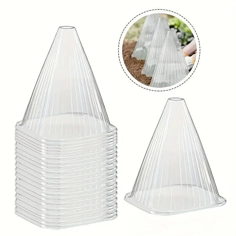 20PCS Large Reusable Plant Covers - Protect Plants From Birds, Frost, Snails, Etc., Transparent, Durable Garden Supplies