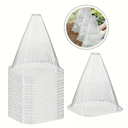 20PCS Large Reusable Plant Covers - Protect Plants From Birds, Frost, Snails, Etc., Transparent, Durable Garden Supplies