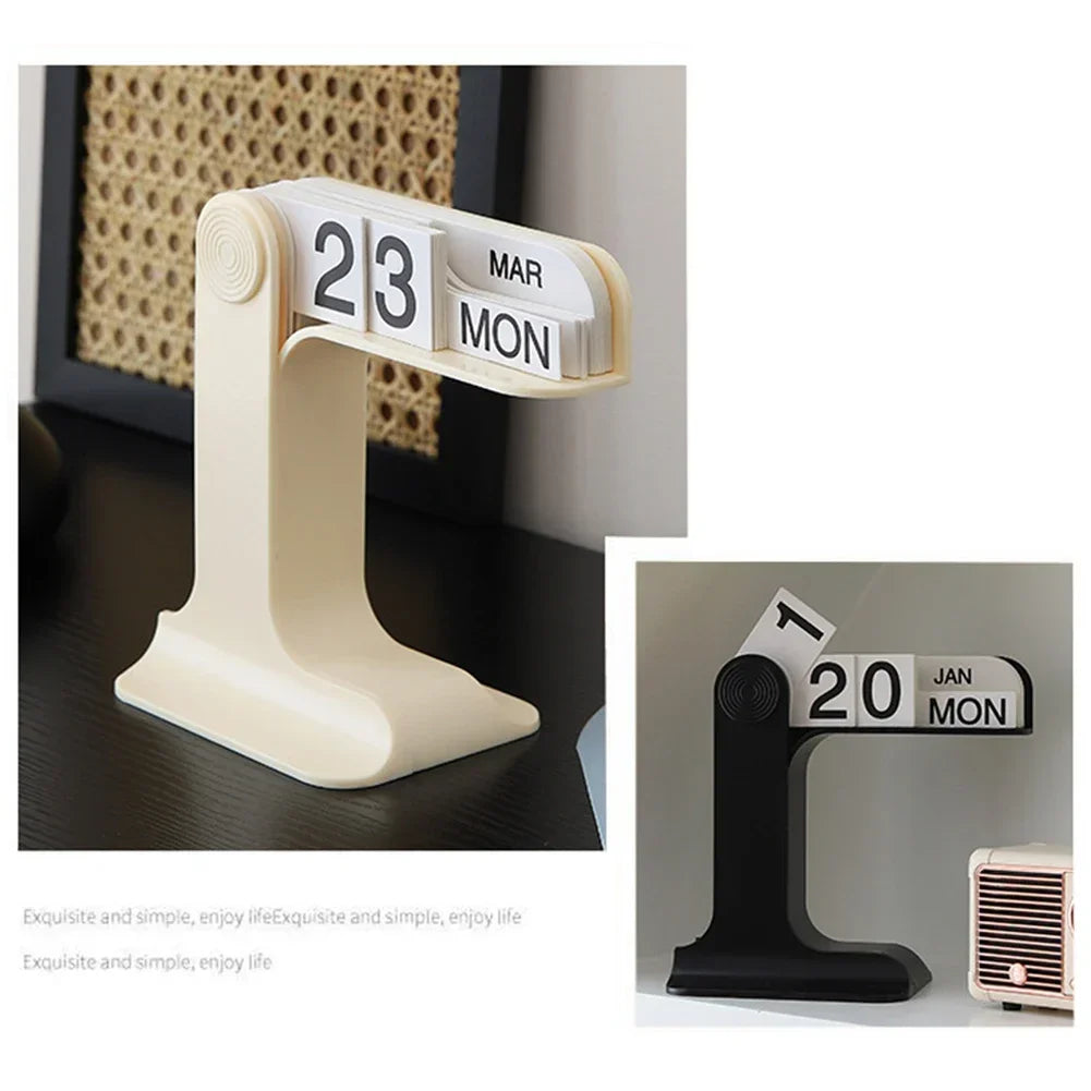 Creative Desktop Calendar Ins Design Eternal Flipping Calendar Simple Modern Calendar Living Room Decoration Office Stationery