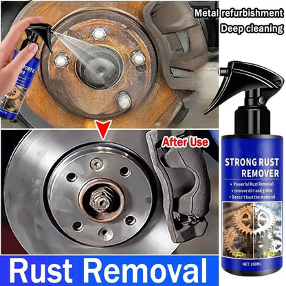 Quick-Acting Car Rust Remover Spray - Care for Auto Exhaust Pipes & Wheel Hubs, Metal Iron Powder Cleaner