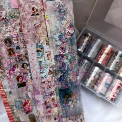 10Rolls Halloween  Flower Plaid Angel Marble  Bow Nail Foils Transfer Paper  Nail Art Stickers   Decal  Nails Decoration