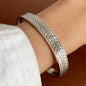 100% Solid 925 Sterling Silver Metal Bracelet for Women Vintage Handmade Simple Retro Black Stone Bracelet Birthday Gift Party