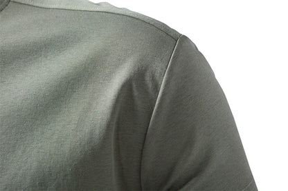 AIOPESON Men's Cotton O-Neck T-Shirt Soft Touch Comfortable Solid Color 8 Options Breathable Lightweight Casual Daily Tee