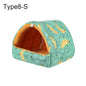 Soft Rabbit Colorful Squirrel Mini Cage Winter Hamster House Guinea Pig Nest Small Animal Sleeping Bed Warm Mat