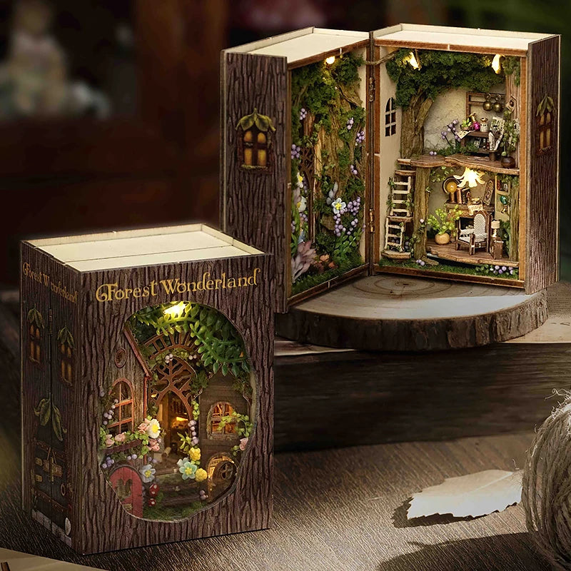 Mini Doll House DIY Small House 3D Puzzle Assembly Building Model Toys Home Bedroom Decoration With Furniture LED Lights Gifts