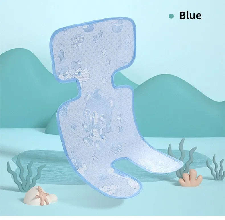 Car Seat Cooling Baby Stroller Mat Ice Fabric Washable Baby Safety Seat Mat Universal Baby Stroller Sleeping Cushion Seat Pads