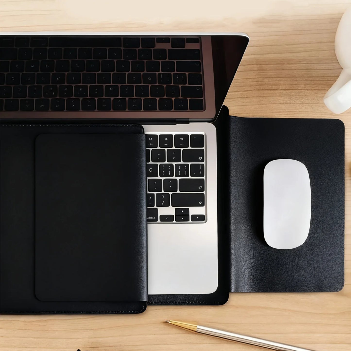 14-16 inch PU Leather Laptop Sleeve Bag Protective Case Cover Laptop Sleeve Case for MacBook Air 15 2023-2025 Pro 16 2021-2024