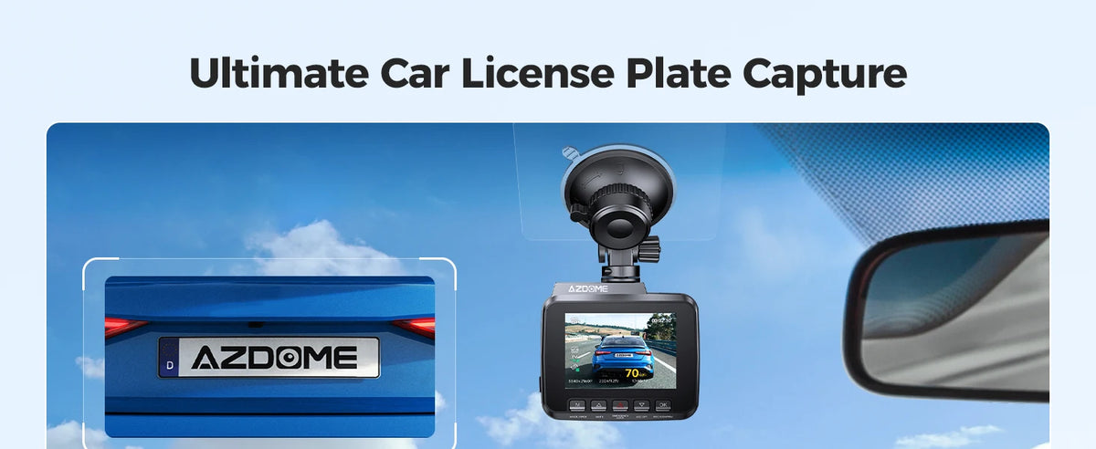 AZDOME Dash Cam GS63H 4K Built-In GPS Wi-Fi Dash Car Camera with Starvis 2.4" Screen WDR Night Vision Car DVR Parking Monito