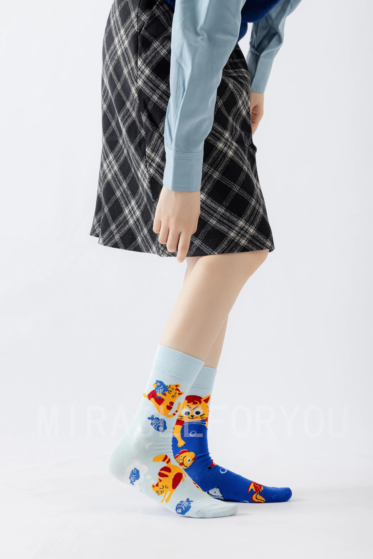 1 Pair Man Women Sock Original AB Tide Socks Colorful Cat Dog Koala Cow Cotton Socks Four Seasons Unisex Socks for Birthday Gift
