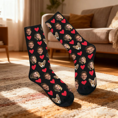 Customized socks for men and women Face-themed funny expression socks Personalized photo-customized socks Birthday gifts
