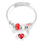New Trendy Rhinestones Dragonfly Crystal Beaded Pendant Bracelet Stainless Steel 4 Colors Closure Bangles Women Bracelet Jewelry