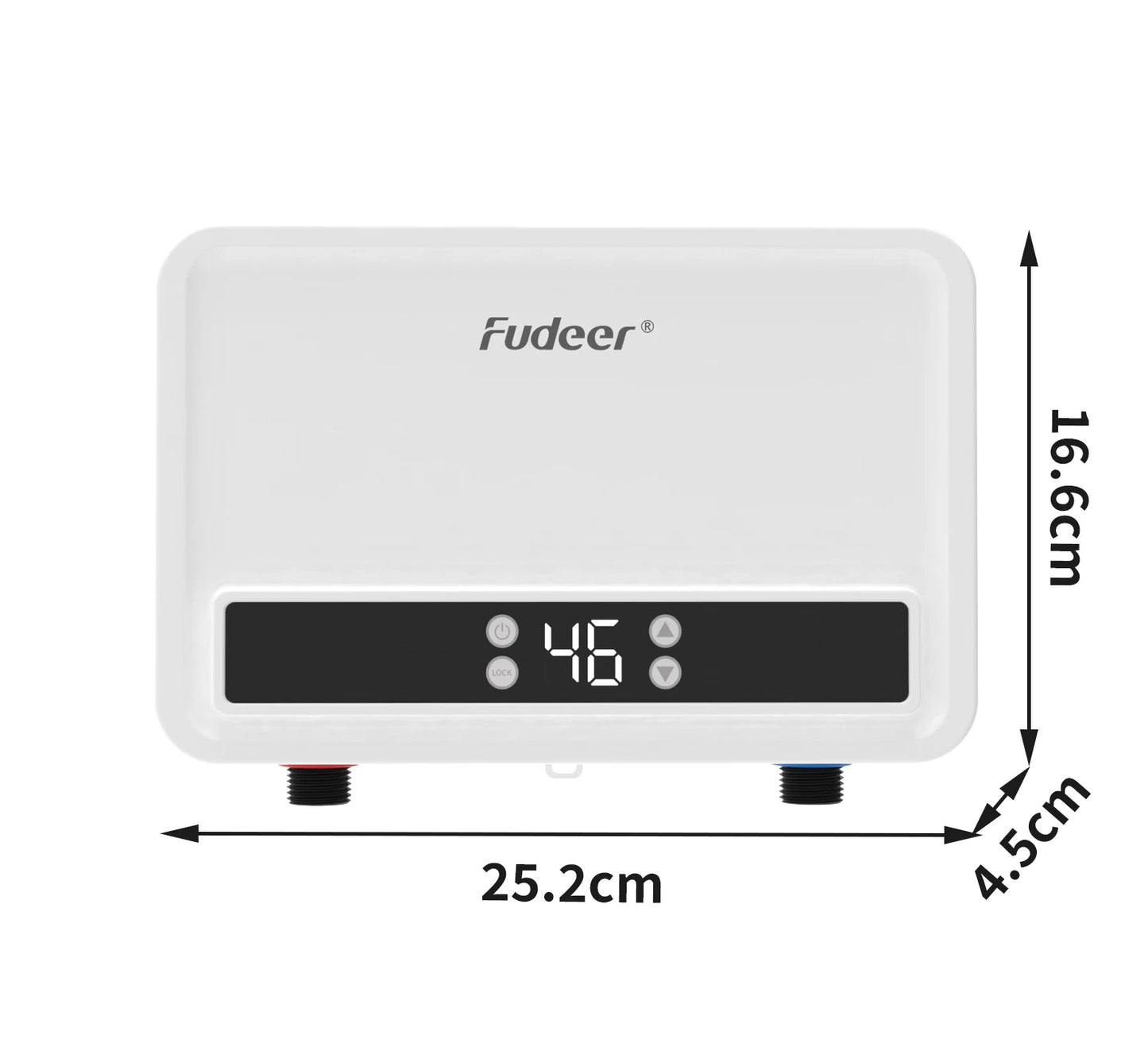 Fudeer Water Heater Electric Instant Water Heater for Sink Stainless Steel Hot Water Heater Under Sink 5500W for Kitchen