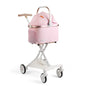 Foldable Detachable Pet Stroller Lightweight Travel Cart with Carry Basket for Dogs Cats Rabbits Outdoor Use